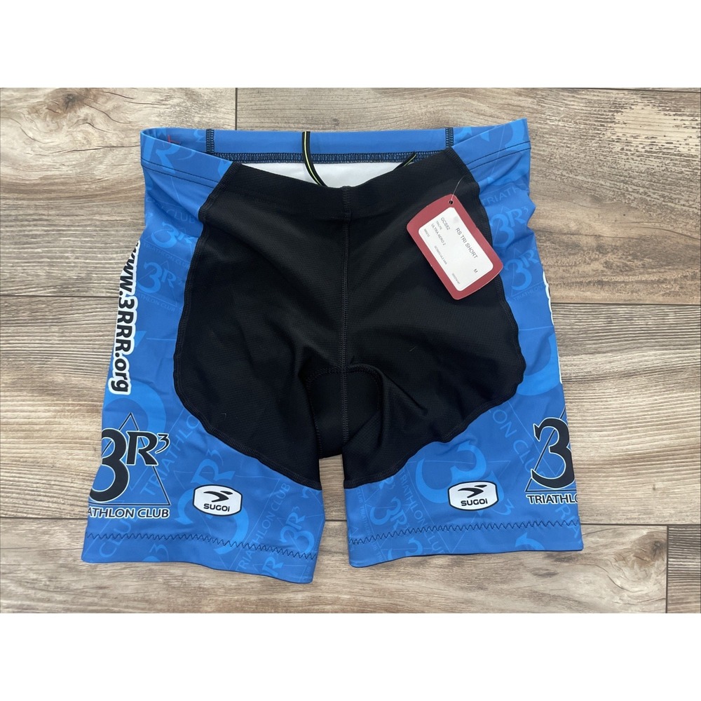 Sugoi RS Ironman Bike Shorts Womens Medium NWT RS TRI Short GCS82 Blue